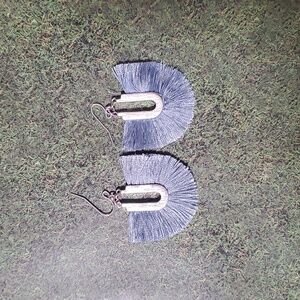 Sky blue and silver earrings